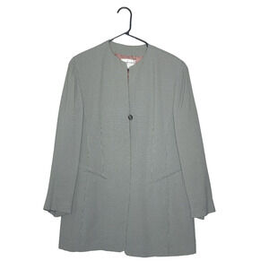 Emanuel Ungaro Blazer Womens Size 10 Long Sleeve Lined Retro Checkered 50s Style